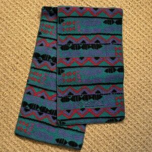 Vintage Columbia 90s Aqua Print Scarf